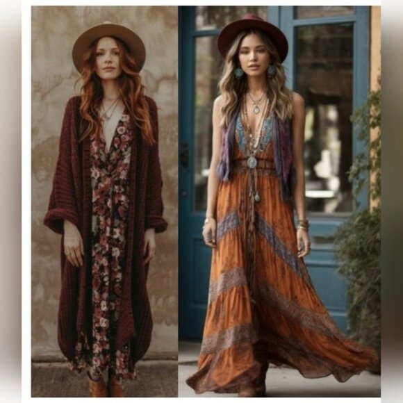 Western Maxi Dress Tribal Aztec Jersey Stretchy Cowgirl Rodeo - Picture 16 of 16